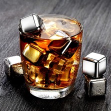 sbodurhome 6 Parça Metal Kaplama Soğutma Buz Küpü