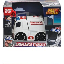 Mey İthalat Mey Ithalat® ER-247 Fast Wheels Ambulans Kamyonu -Erdem Oyuncak