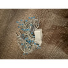 sbodurhome 10 M 100 LED Damla Uçlu Mavi Işık Şeffaf Kablo Mz-17-6