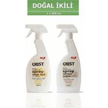 OBST Doğal Temizlik Sprey Seti Sprey Limon Tuzu 500 ml + Sprey Çamaşır Sodası 500 ml (2'li Paket)