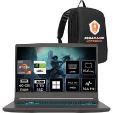 MSI Msı Thin A15 Ryzen 5 7535HS RTX4050 6gb 40GB Ram 4tb SSD 15.6" Fhd 144Hz WIN11 Home B7VE076XTRP370 Gaming Laptop + Per4 Çanta