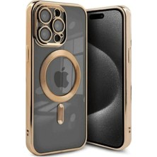Svoria Store Mey Ithalat®   iPhone 15 Pro Kılıf Kross Magneticsafe Kapak - Gold