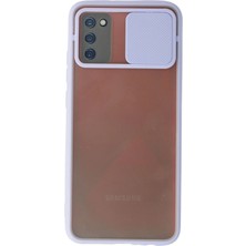 Svoria Store Mey Ithalat®  Samsung Galaxy A02S Kılıf Palm Buzlu Kamera Sürgülü Silikon - Lila
