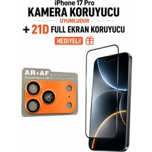 AHK Tekno Iphone 17 Pro  Kamera Koruyucu+ Ekran Koruyucu- Turuncu