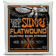 Ernie Ball Hybrid Slinky Flatwound Elektrik Bas Telleri, Ölçü 45-105