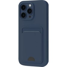 Svoria Store Mey Ithalat®   iPhone 16 Pro Max Kılıf Kelvin Kartvizitli Silikon - Lacivert