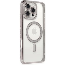 Svoria Store Mey Ithalat®   iPhone 16 Pro Kılıf Joke Simli Magneticsafe Kılıf - Pembe