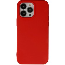 Svoria Store Mey Ithalat®   iPhone 14 Pro Max Kılıf Nano Içi Kadife Silikon - Kırmızı
