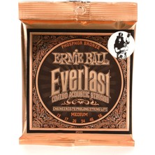 Ernie Ball Everlast Orta Kaplama Fosfor Bronz Akustik Gitar Telleri, Ölçü 13-56