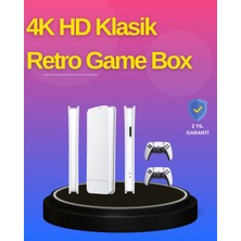 Svoria Store Mey Ithalat® HDMI Çıkışlı Kablosuz 2 Kollu 4K Retro Oyun Kutusu