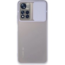 Svoria Store Mey Ithalat®   Redmi Note 11 Pro Plus 5g Kılıf Palm Buzlu Kamera Sürgülü Silikon - Lila
