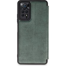 Svoria Store Mey Ithalat®   Redmi Note 12 Pro 4g Kılıf Flip Cover - Koyu Yeşil
