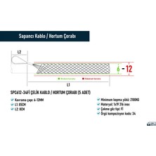 Sapancı Çelik Halat SPC612-34Fİ Çelik Kablo / Hortum Çorabı 316 Inox 5 Adet