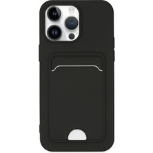 Svoria Store Mey Ithalat®   iPhone 14 Pro Kılıf Kelvin Kartvizitli Silikon - Siyah