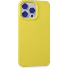 Svoria Store Mey Ithalat®   iPhone 15 Pro Max Kılıf Nano Içi Kadife Silikon - Sarı