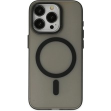 Svoria Store Mey Ithalat®   iPhone 15 Pro Kılıf Lodos Magneticsafe Mat Kapak - Siyah
