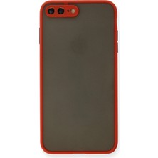 Svoria Store Mey Ithalat®   iPhone 7 Plus Kılıf Montreal Silikon Kapak - Kırmızı