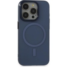 Svoria Store Mey Ithalat®   iPhone 15 Pro Kılıf Anka Pc Magneticsafe Sert Metal Kapak - Lacivert