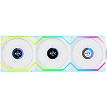 Lian Li Uni Fan Sl Wireless LCD 3X120MM Beyaz Kasa Fanı (G99.12SLLCD1W3W.00)