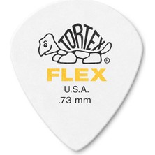 Jim Dunlop 468R.73 Tortex Flex Jazz Iii Gitar Penası, 73 Mm, Beyaz, 72 Adet