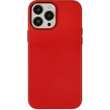 Svoria Store Mey Ithalat®   iPhone 13 Pro Kılıf Asya Deri Silikon - Kırmızı
