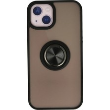Svoria Store Mey Ithalat®   iPhone 15 Kılıf Montreal Yüzüklü Silikon Kapak - Siyah