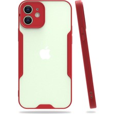 Svoria Store Mey Ithalat®   iPhone 12 Kılıf Platin Silikon - Kırmızı