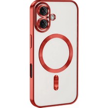 Svoria Store Mey Ithalat®   iPhone 16 Kılıf Kross Magneticsafe Kapak - Kırmızı