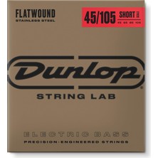 Jim Dunlop Flatwound Kısa Ölçekli 45/105 Orta 4/set Bas Gitar Telleri