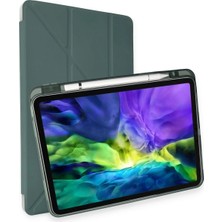 Svoria Store Mey Ithalat®   iPad Pro 11 (2024) Kılıf Kalemlikli Mars Tablet Kılıfı - Koyu Yeşil