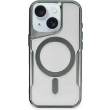 Svoria Store Mey Ithalat®   iPhone 15 Plus Kılıf Boyi Magsafe Silikon Kapak - Yeşil