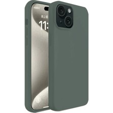 Svoria Store Mey Ithalat®   iPhone 15 Plus Kılıf First Silikon - Koyu Yeşil