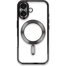 Mey Ithalat®   iPhone 16 Plus Kılıf Kross Magneticsafe Kapak - Siyah