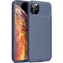 Mey Ithalat®   iPhone 11 Pro Max Kılıf Auto Focus Karbon Kapak - Lacivert