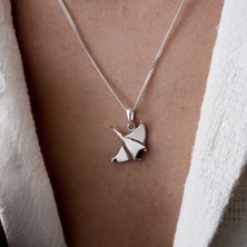 Ebrar Silver Gümüş Vatoz Kolye 925 Ayar Gümüş Vatoz Balığı Figürlü Unisex Kolye