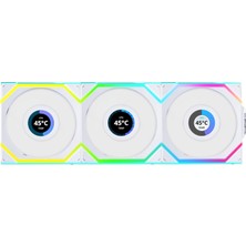 Lian Li Uni Fan Reverse Sl Wireless LCD 3X120MM Beyaz Kasa Fanı (G99.12RSLLCD1W3W.00)