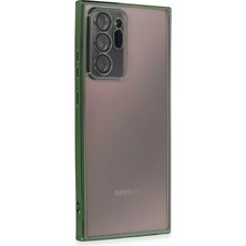 Mey Ithalat®  Samsung Galaxy Note 20 Ultra Kılıf  Lensli Silikon - Yeşil