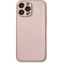 Mey Ithalat®   iPhone 13 Pro Max Kılıf Coco Karbon Silikon - Pembe