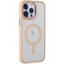 Mey Ithalat®   iPhone 14 Pro Max Kılıf Room Magneticsafe Silikon - Pudra