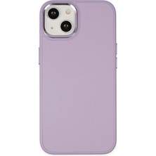 Mey Ithalat®   iPhone 14 Plus Kılıf Asya Deri Silikon - Lila
