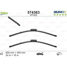 Valeo Ilkeshop Ön Silecek Süpürge Takimi Peugeot P301 Citroen C Elysee 12- C3 Picasso 10-17 Ds3 10-15 Renault Clio Iii 09 05-Talia 00-Fluence 09- 600 400 Flatblade-Muz Tip
