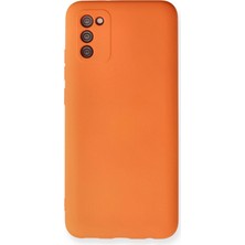 Mey Ithalat®  Samsung Galaxy A03S Kılıf Nano Içi Kadife Silikon - Turuncu