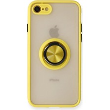Mey Ithalat®   iPhone 7 Kılıf Montreal Yüzüklü Silikon Kapak - Sarı