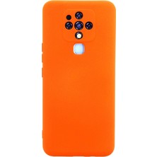 Mey Ithalat®  Tecno Camon 16 Kılıf Nano Içi Kadife Silikon - Turuncu
