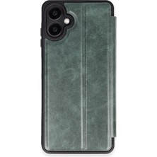 Mey Ithalat®  Samsung Galaxy A06 Kılıf Flip Cover - Koyu Yeşil