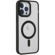 Mey Ithalat®   iPhone 14 Pro Kılıf Room Magneticsafe Silikon - Siyah