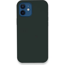 Mey Ithalat®   iPhone 12 Kılıf Lansman Legant Silikon - Koyu Yeşil