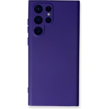 Mey Ithalat®  Samsung Galaxy S22 Ultra Kılıf Nano Içi Kadife Silikon - Mor
