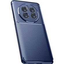 Mey Ithalat®  Realme 12 Pro Plus Kılıf Auto Focus Karbon Kapak - Lacivert