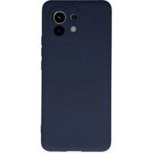 Mey Ithalat®   Mi 11 Kılıf Nano Içi Kadife Silikon - Lacivert